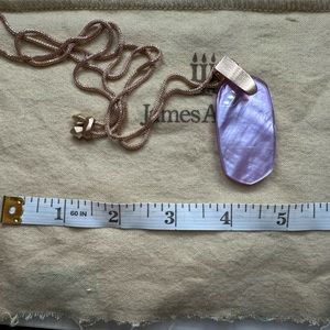 Kendra Scott Inez Long In Purple Mother of Pearl Rose Gold Pendant Necklace
